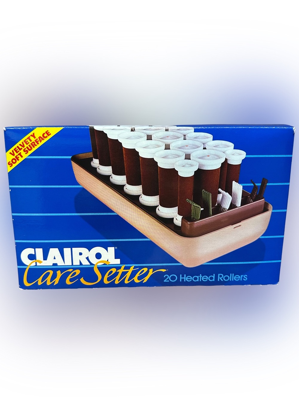 Vintage NIB Clairol Care Setter Velvet Brown/White Hot Rollers Complete